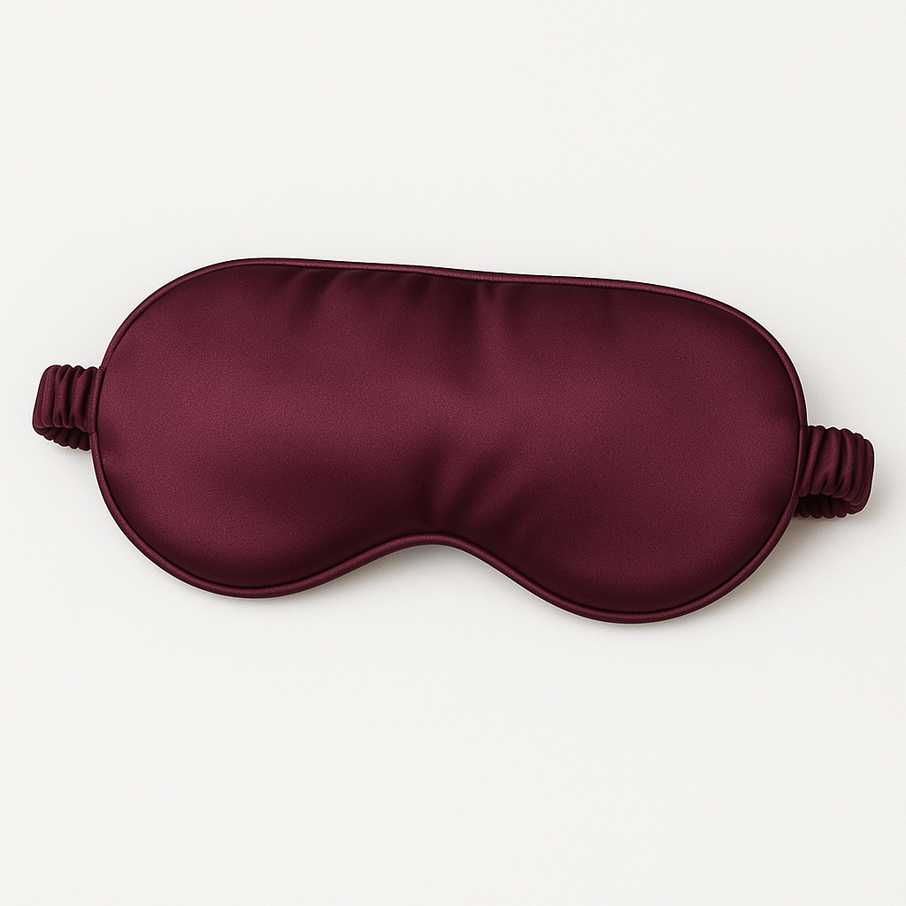 Siluxe Plum sleep silk eye mask