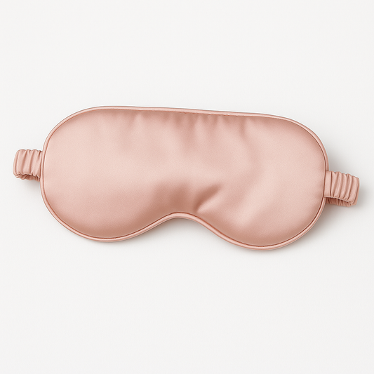 Siluxe Rose gold sleep silk eye mask