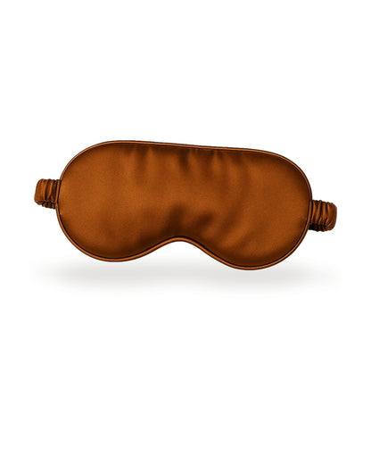 Siluxe silk eye mask in Bronze, on a white background