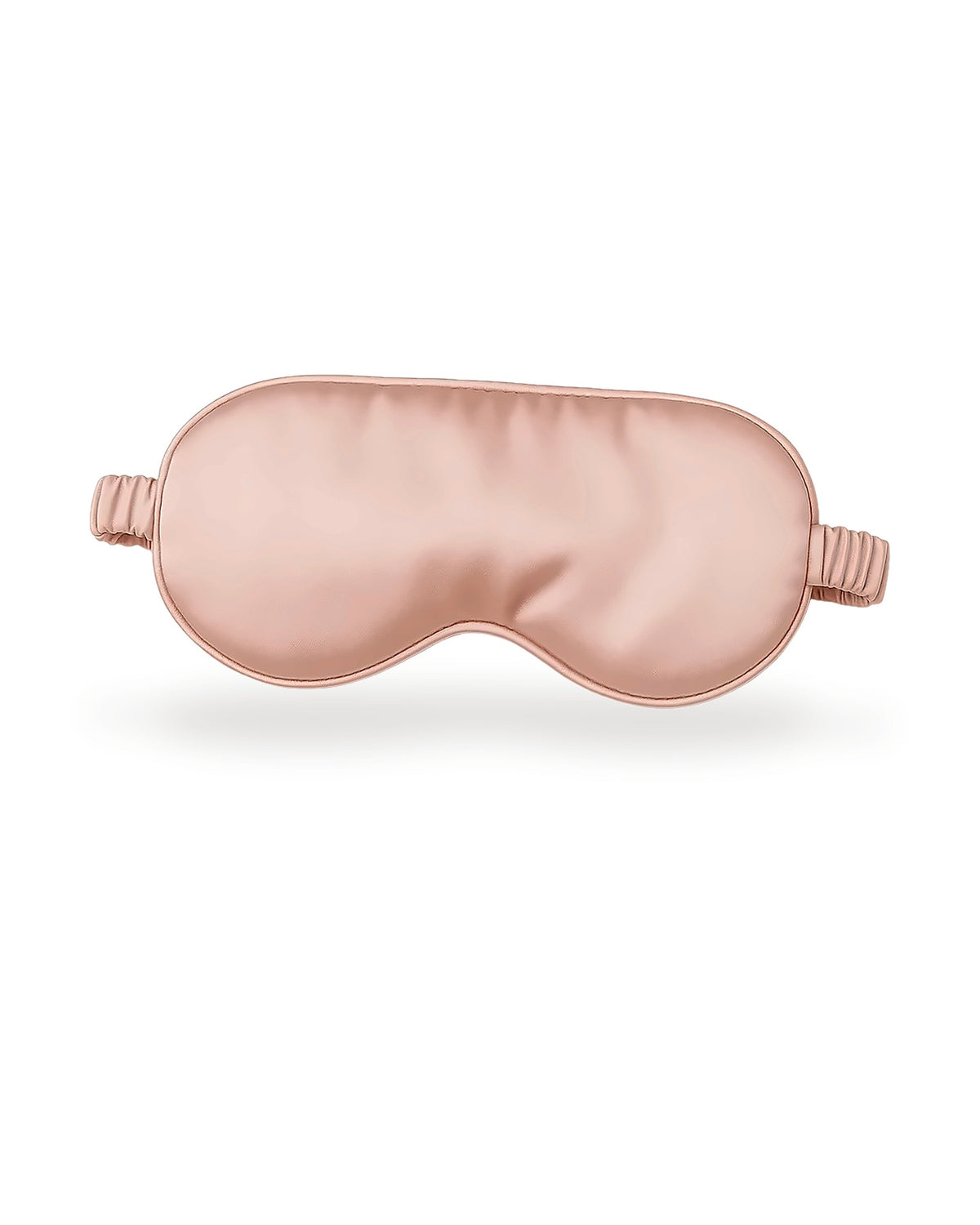 Siluxe silk eye mask in Rose gold, on a white background