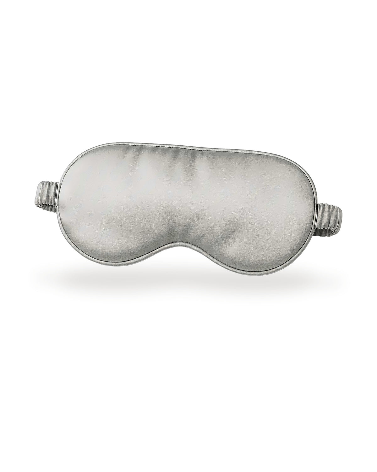 Siluxe silk eye mask in Silver, on a white background